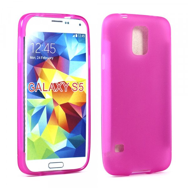 Wholesale Samsung Galaxy S5 SM-G900 TPU Gel Case (Hot Pink)